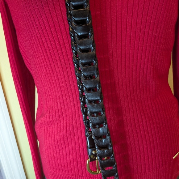 Dantesca Florence Italy Black Leather Belt